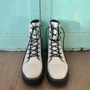 Schutz McKenzie Leather Combat Boots